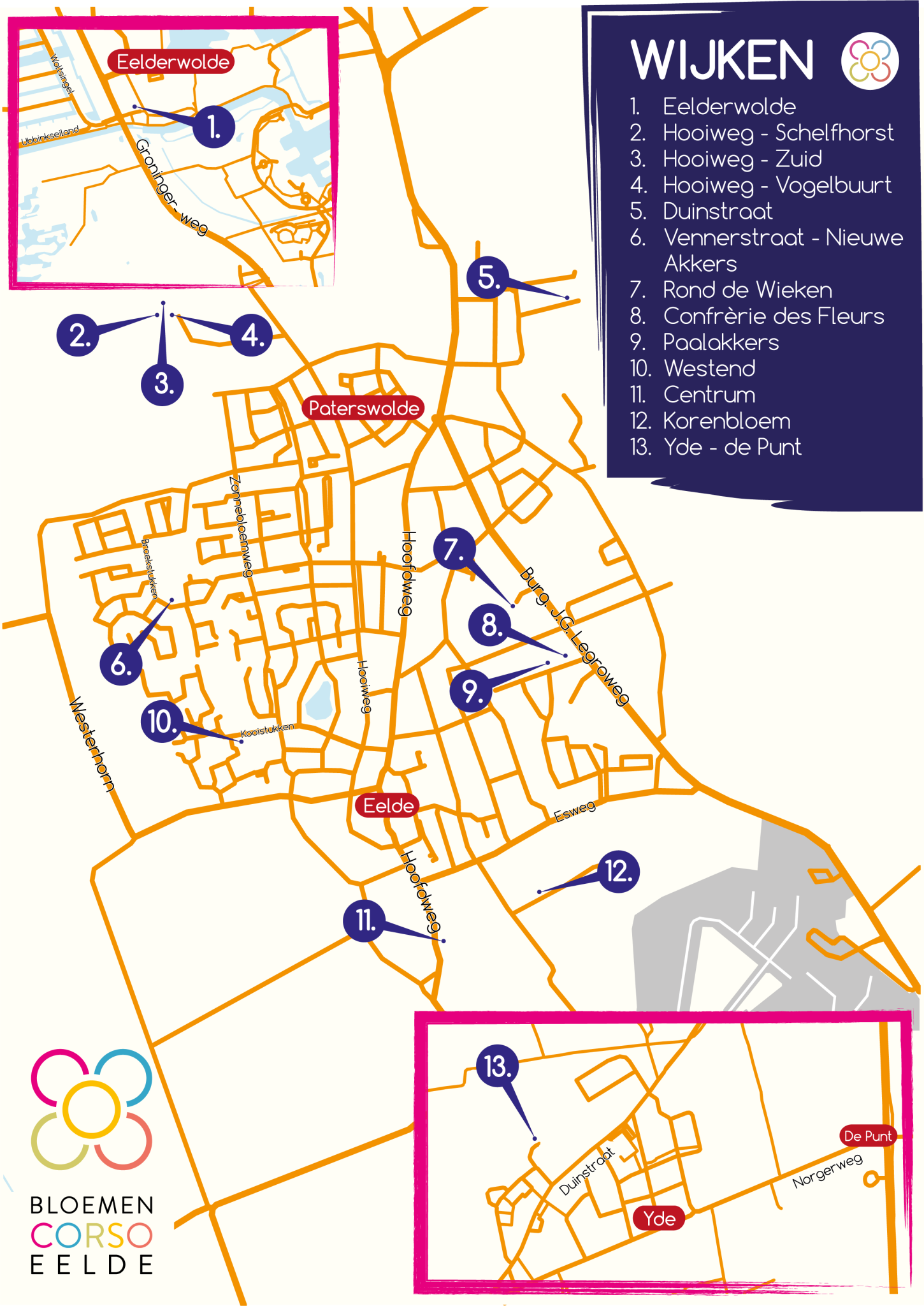 Overzicht Locaties Corsowijken (met Yde)